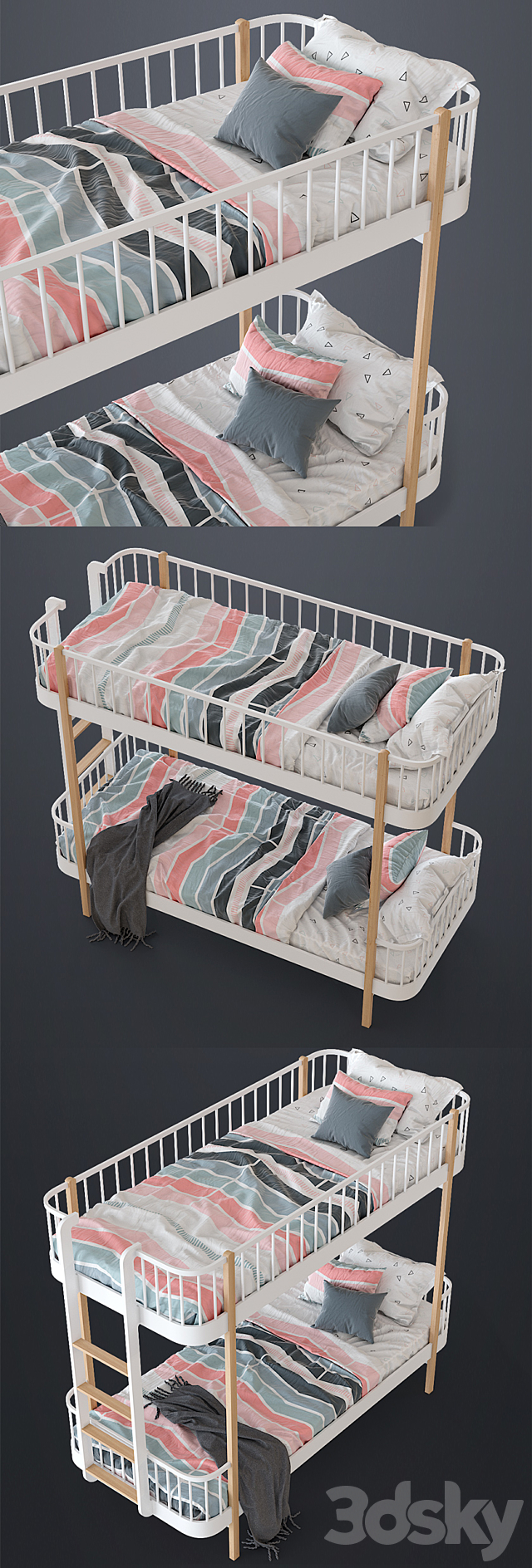 Bunk bed by Oliver furniture 3DS Max Model - thumbnail 2