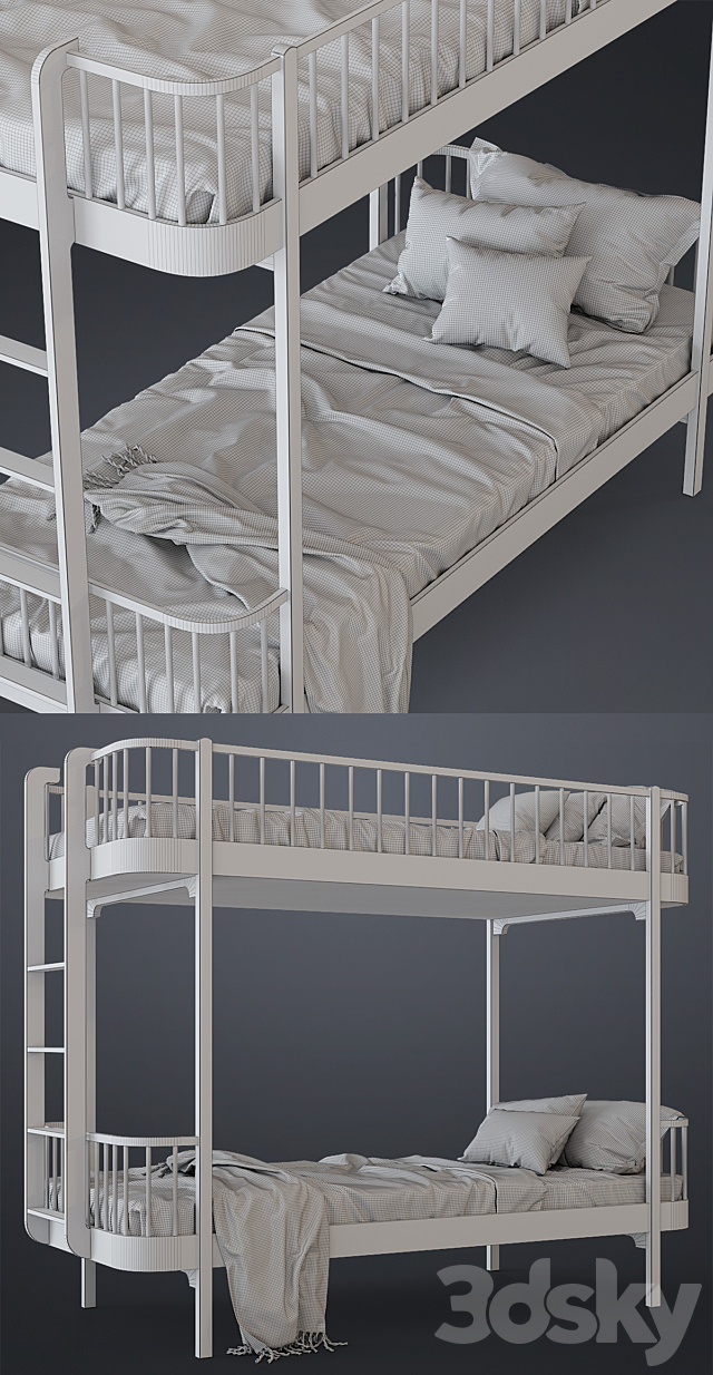 Bunk bed by Oliver furniture 3DS Max Model - thumbnail 3