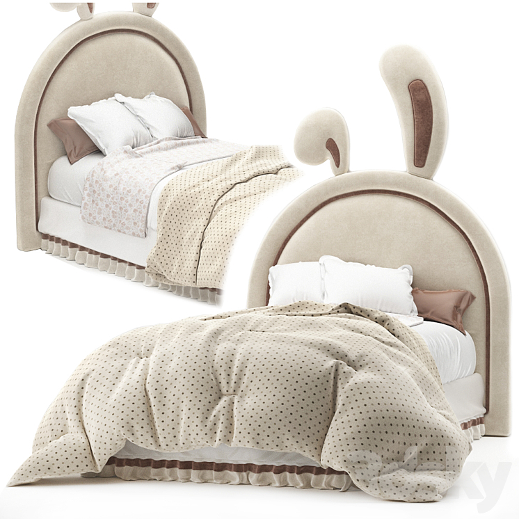 Bunny bed 3DS Max Model - thumbnail 1