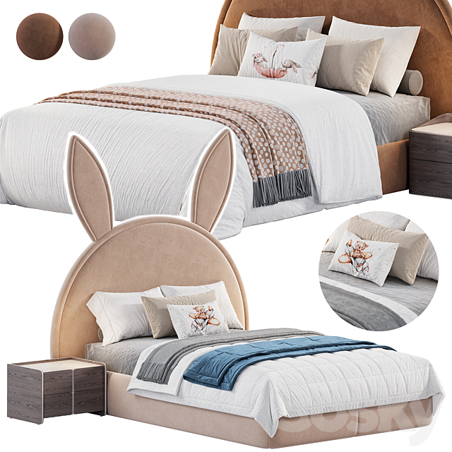 Bunny bed By SKhome 3DS Max Model - thumbnail 2