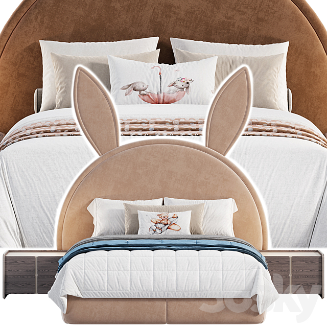 Bunny bed By SKhome 3DS Max Model - thumbnail 5