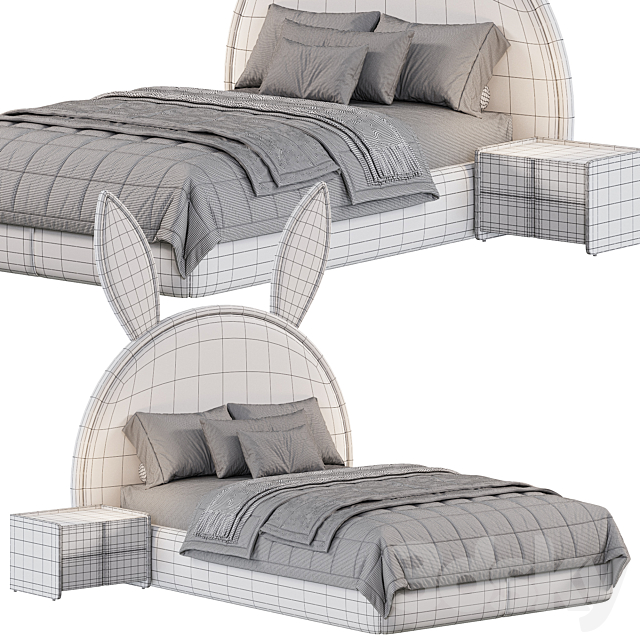 Bunny bed By SKhome 3DS Max Model - thumbnail 6