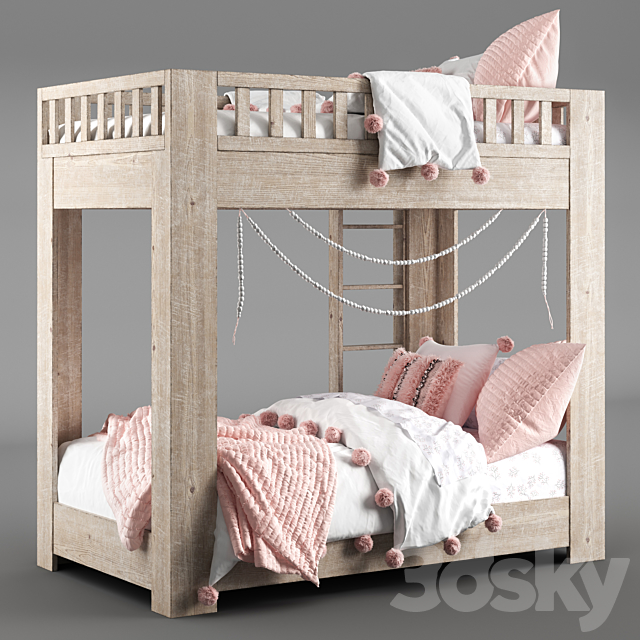 CALLUM BUNK BED Restoration Hardware 3DS Max Model - thumbnail 3