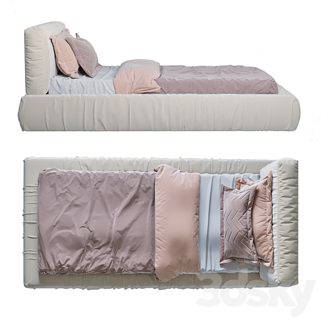 Candy_kids bed 3DS Max Model - thumbnail 2