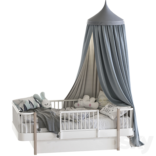 Canopy bed 3DS Max Model - thumbnail 2