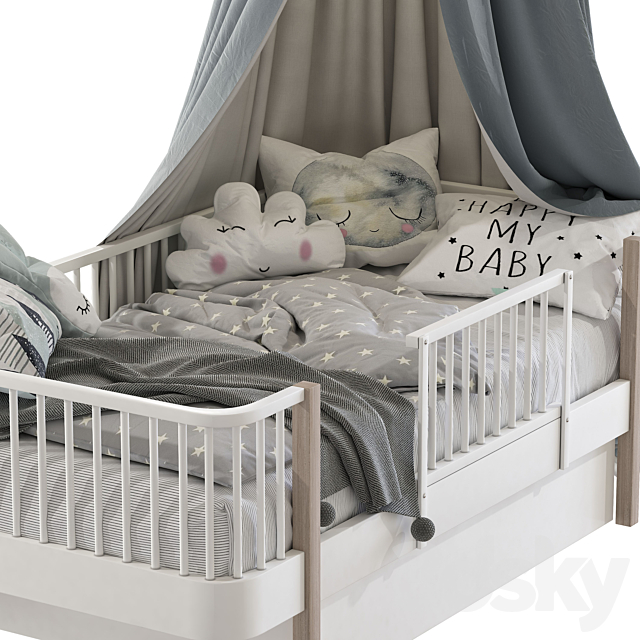 Canopy bed 3DS Max Model - thumbnail 4