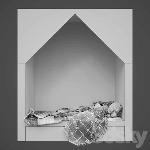 child room design – bed 3DS Max Model - thumbnail 2