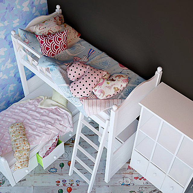 Children 2x bunk bed 3DSMax File - thumbnail 2