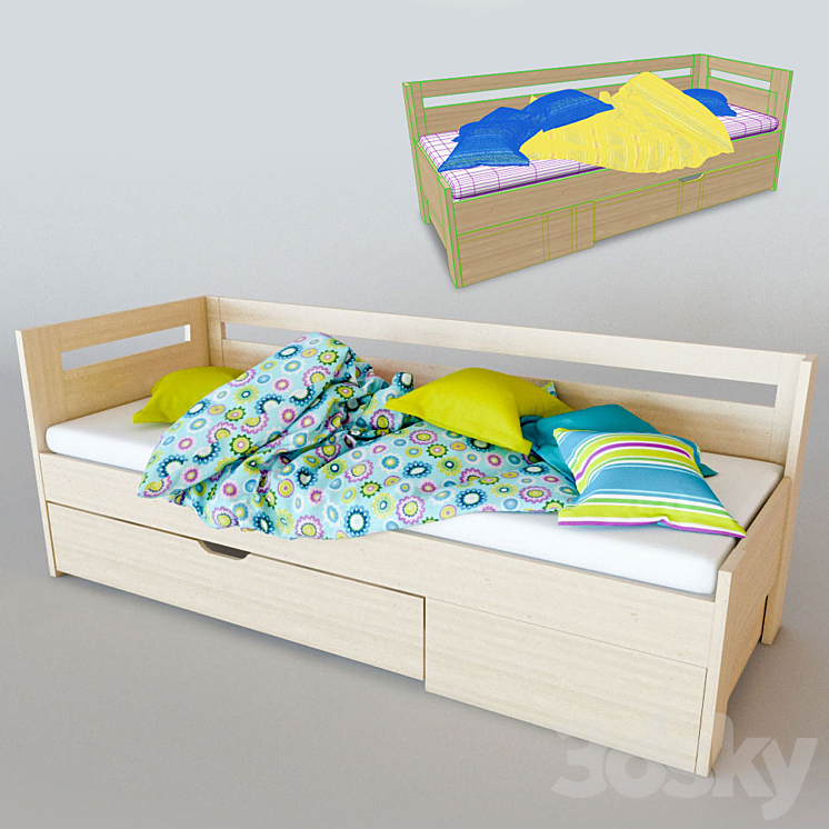 Children bed 3DS Max - thumbnail 1