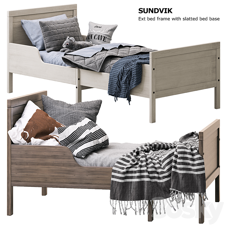 children bed SUNDVIK IKEA \/ children's bed SUNDVIK IKEA 3DS Max - thumbnail 1