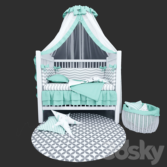 Children’s bed 3ds Max - thumbnail 2