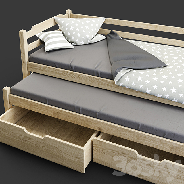 Children’s bed 3DS Max Model - thumbnail 2