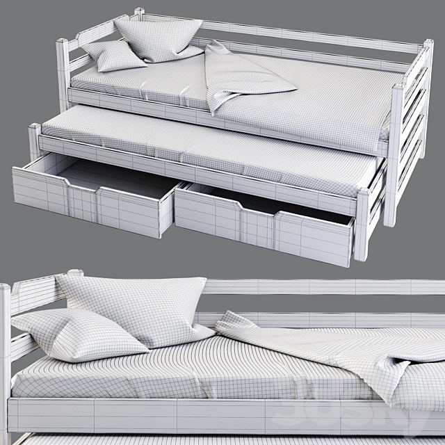 Children’s bed 3DS Max Model - thumbnail 3