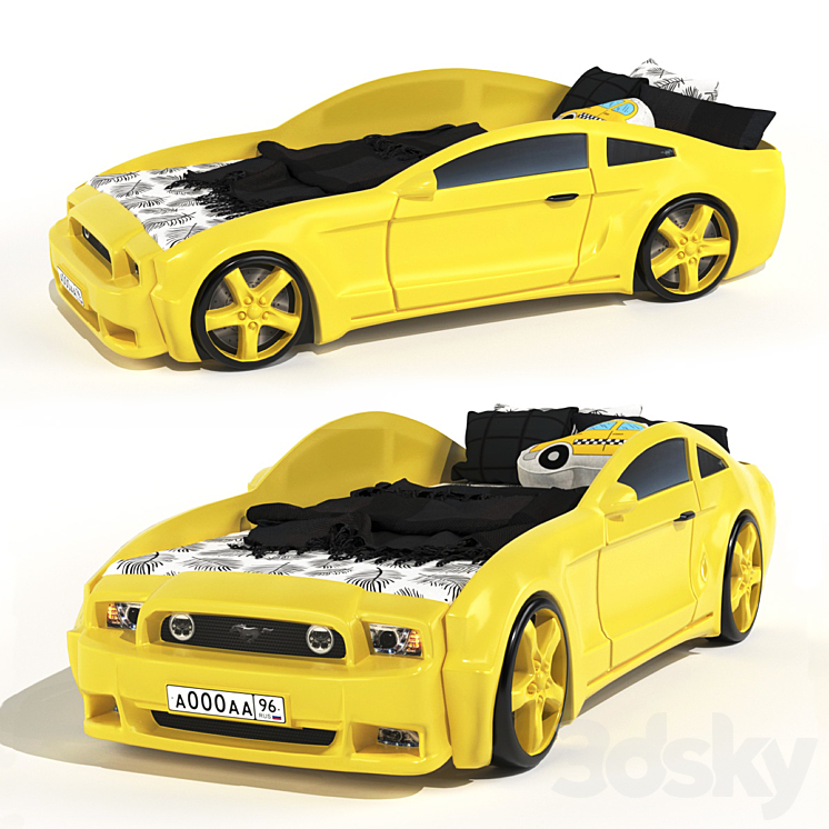 Children's bed – car 3DS Max - thumbnail 1