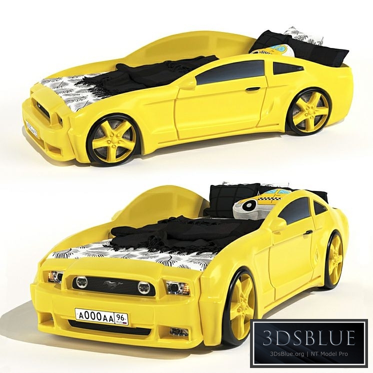 Children's bed – car 3DS Max - thumbnail 3