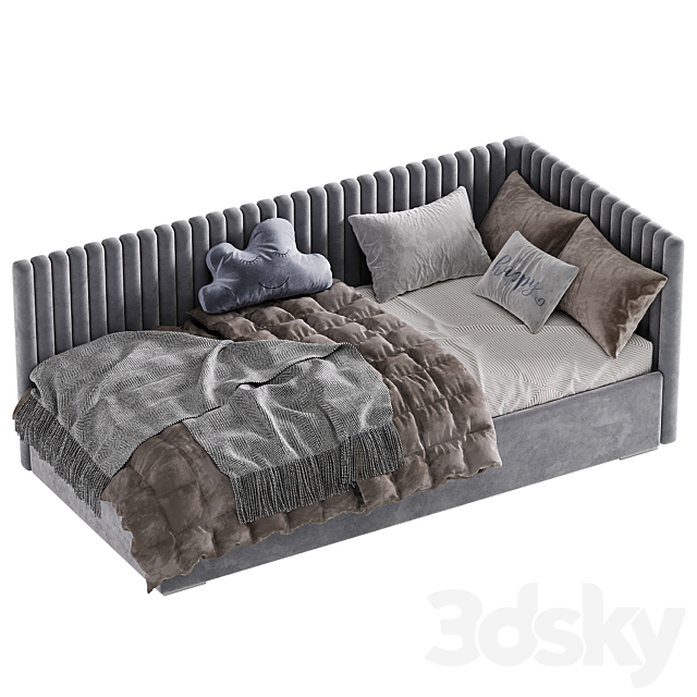 Children’s bed in modern style 2 3DS Max Model - thumbnail 2