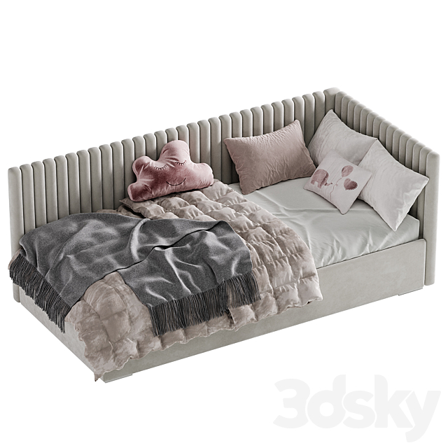 Children’s bed in modern style 2 3DS Max Model - thumbnail 3