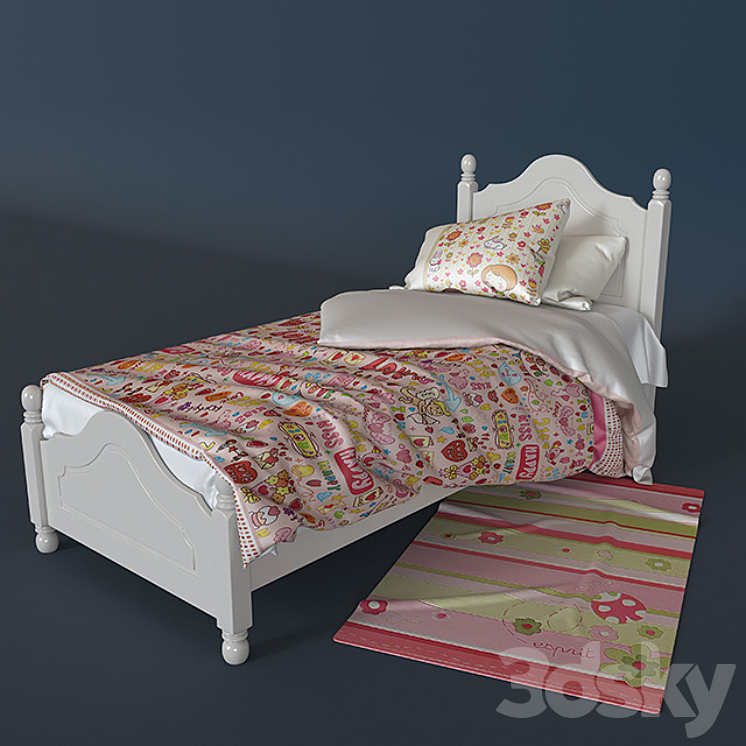 Children’s bed in Provence style 3DS Max - thumbnail 1