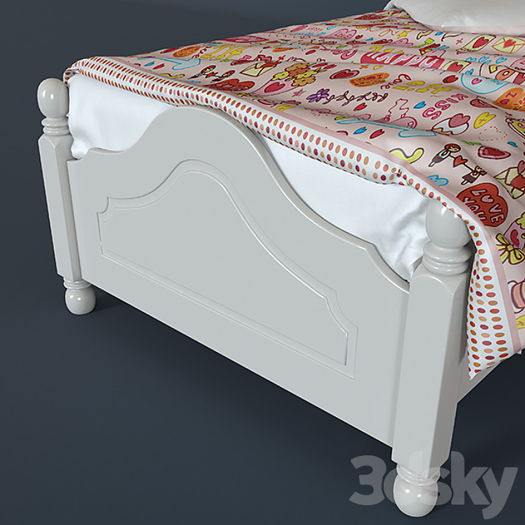 Children’s bed in Provence style 3DS Max - thumbnail 2