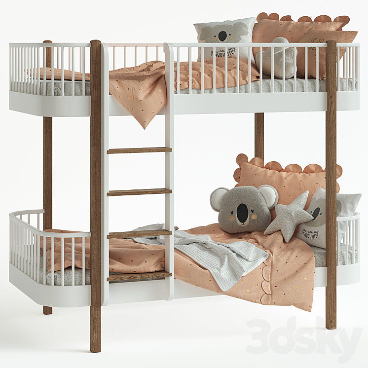 Children's bed – Nubie Oliver Wood Bed 3DS Max - thumbnail 1