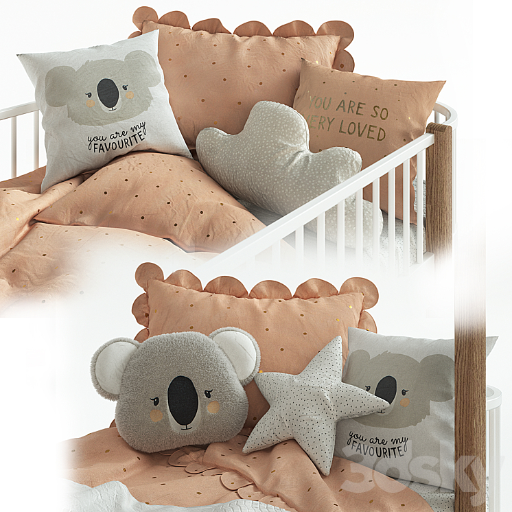 Children's bed – Nubie Oliver Wood Bed 3DS Max - thumbnail 2