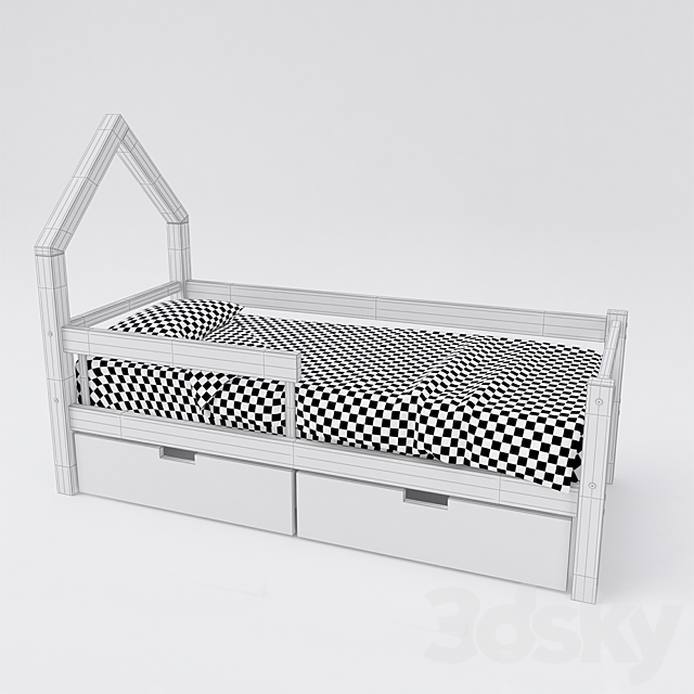 Children’s bed SKOGEN 3ds Max - thumbnail 2