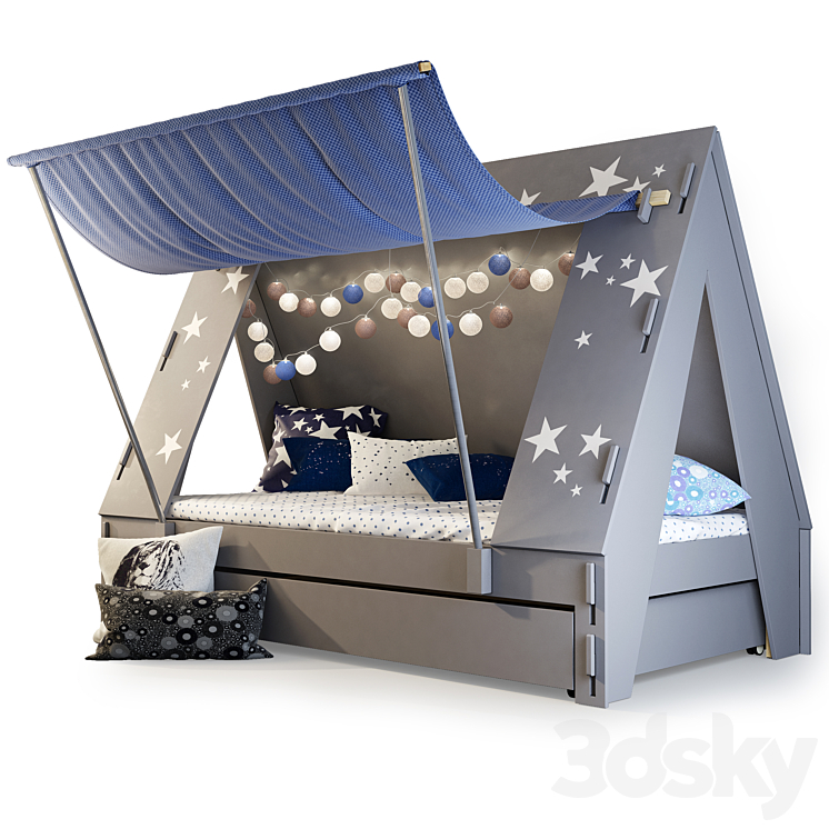 Children's bed tent \/ awning. TENTE by Mathy by Bols 3DS Max - thumbnail 1