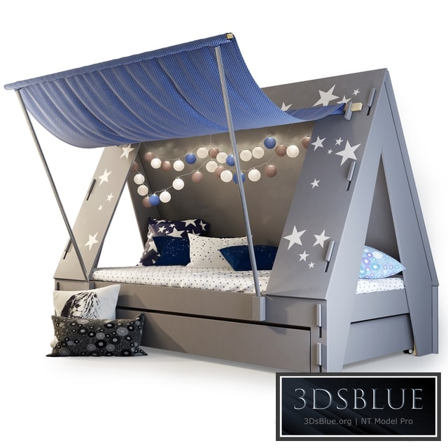 Children's bed tent \/ awning. TENTE by Mathy by Bols 3DS Max - thumbnail 3