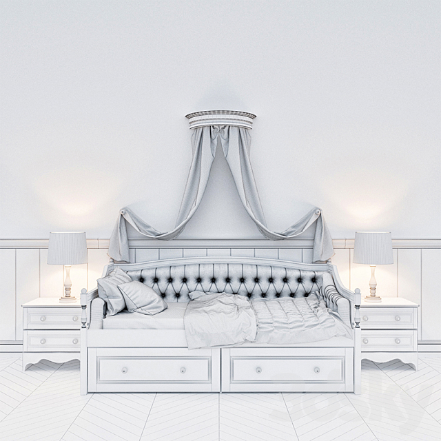 Children’s bed with canopy 3DSMax File - thumbnail 3