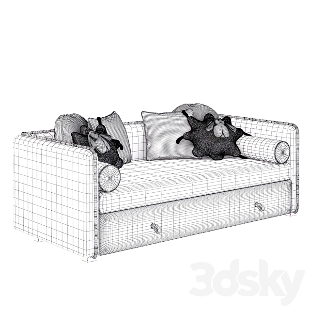 Children’s folding sofa BARASH_ Iriska 3DS Max Model - thumbnail 3