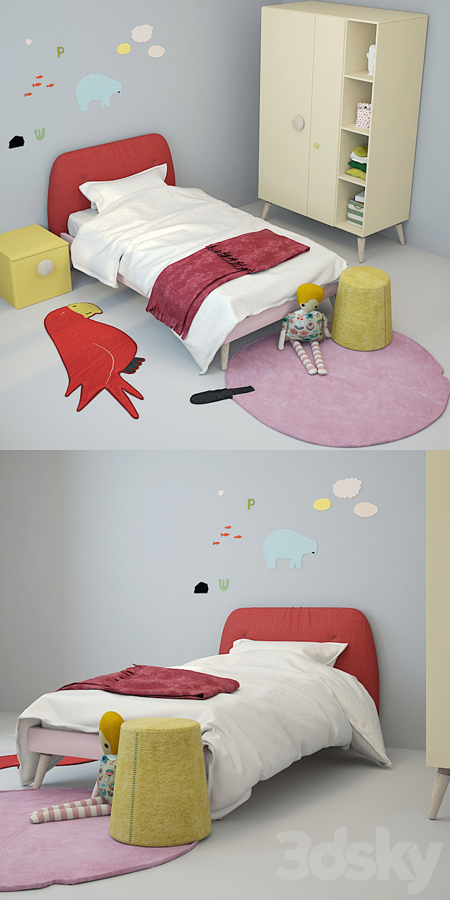 Children’s furniture Nidi 03 3ds Max - thumbnail 2