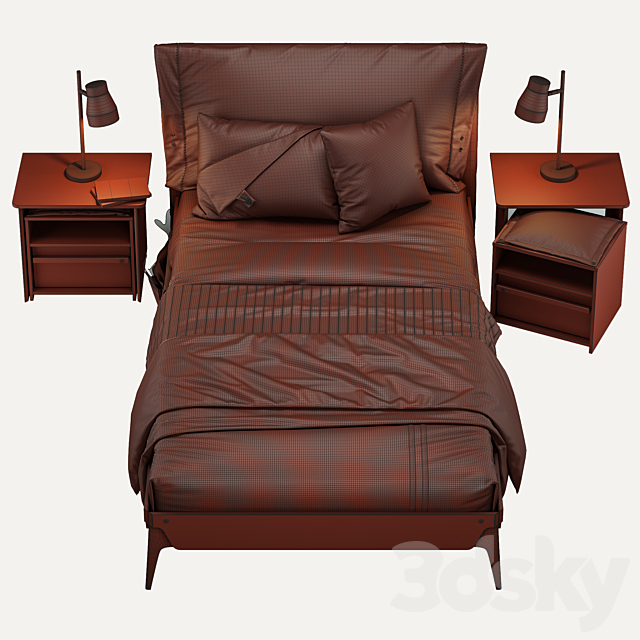 Cilek Trio Bed 3DSMax File - thumbnail 3