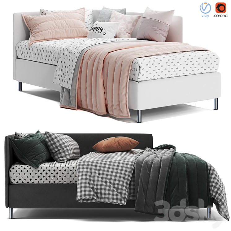 Citterio Meda Corner Bed 3DS Max - thumbnail 1