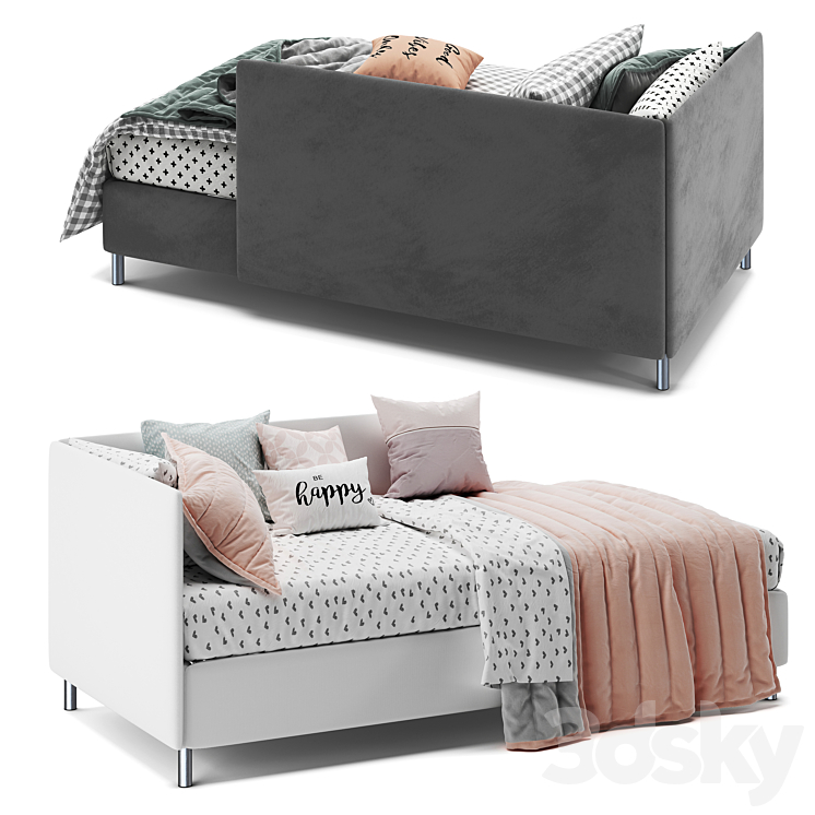 Citterio Meda Corner Bed 3DS Max - thumbnail 2