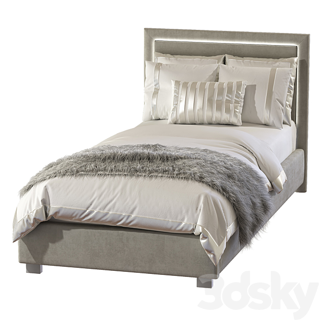 Contemporary Bed Frame 3 3DS Max Model - thumbnail 3