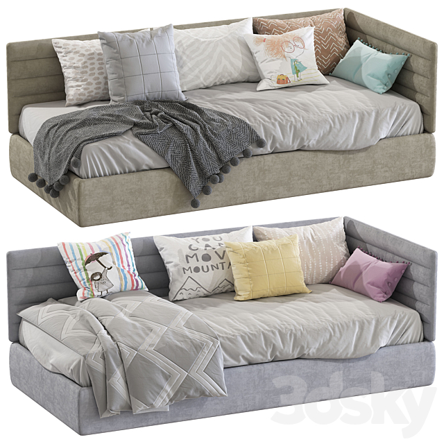 Contemporary style sofa bed 4 3ds Max - thumbnail 1