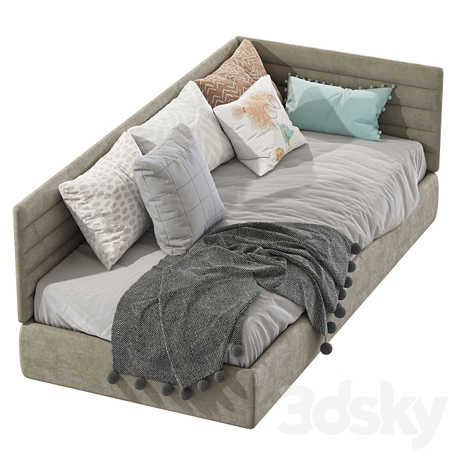 Contemporary style sofa bed 4 3ds Max - thumbnail 3