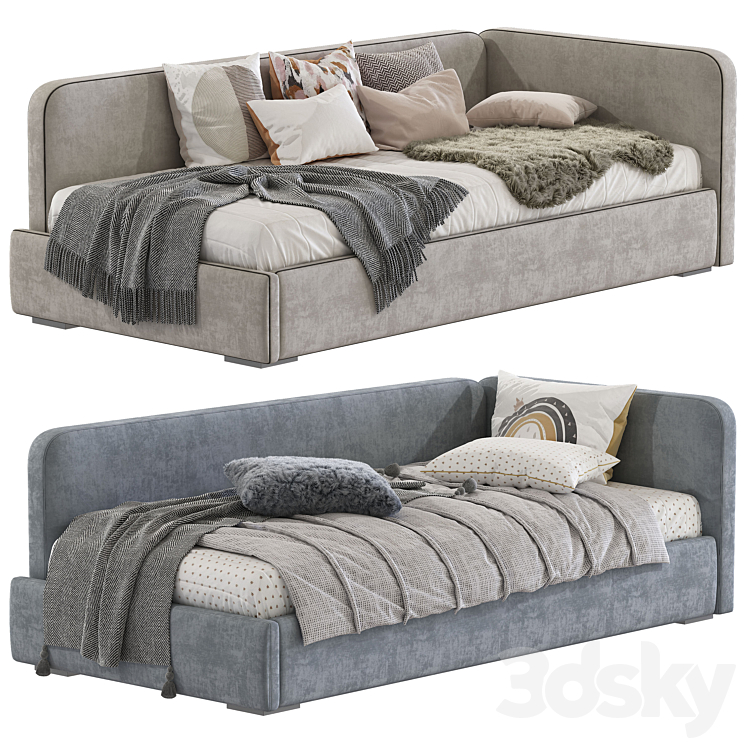 Contemporary style sofa bed 9 3DS Max Model - thumbnail 1