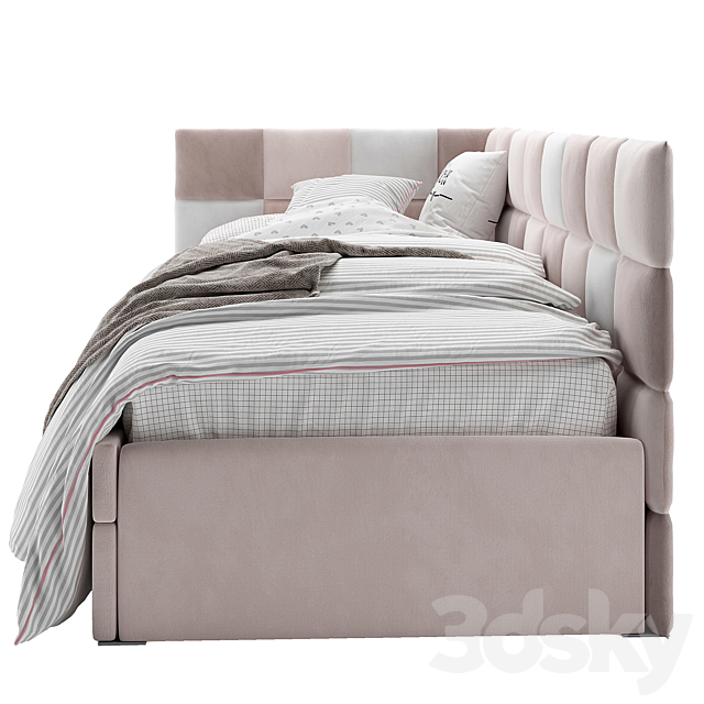 Corner Bed With Panels 3DSMax File - thumbnail 6