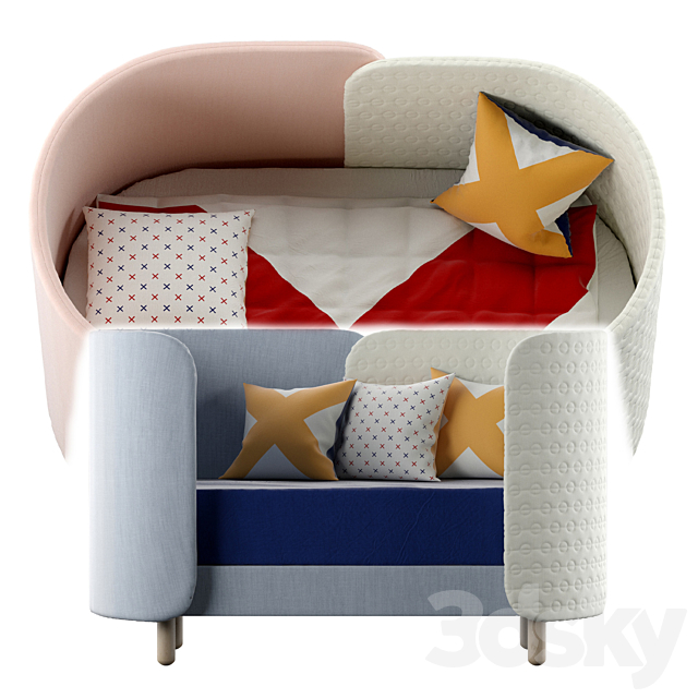 Cot by Studio Zanellato Bortotto 3DS Max Model - thumbnail 2