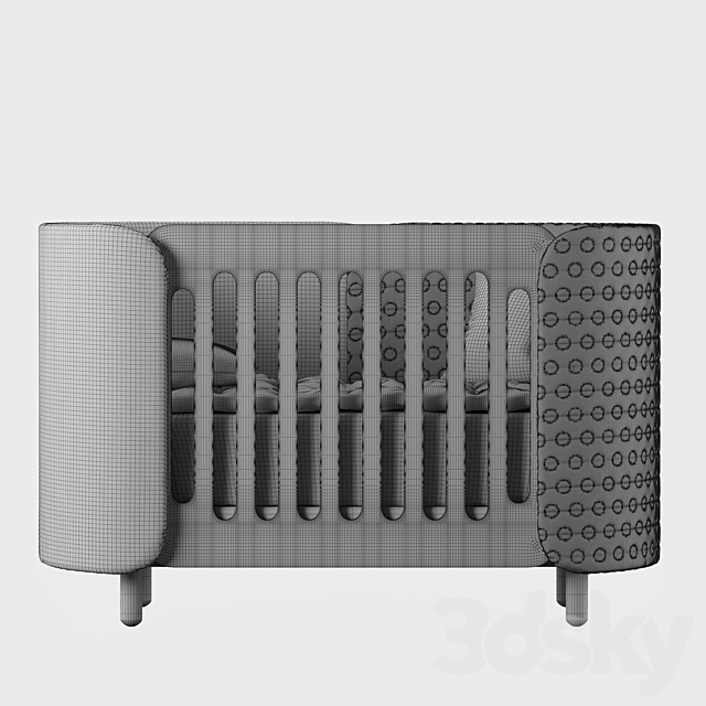 Cot by Studio Zanellato Bortotto 3DS Max Model - thumbnail 3