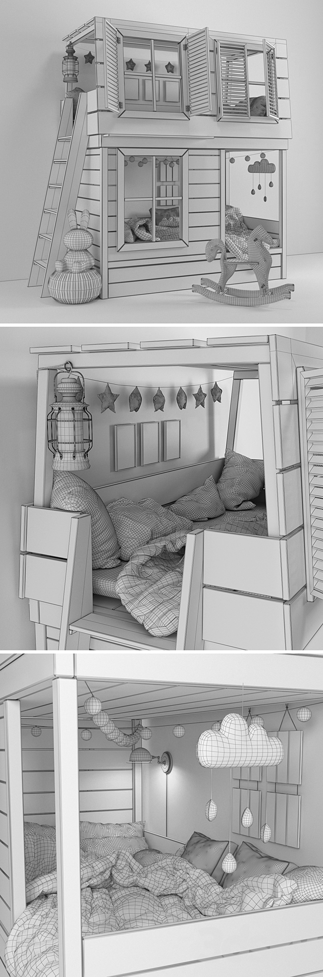 Cot-cottage bunk 3ds Max - thumbnail 3