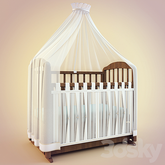 cot with canopy 3DSMax File - thumbnail 1