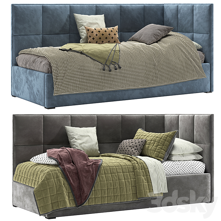 Cozy Corner Bed 3DS Max Model - thumbnail 1