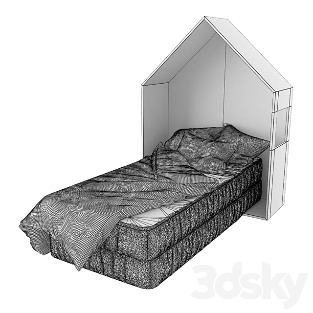 Crib 3DS Max Model - thumbnail 2