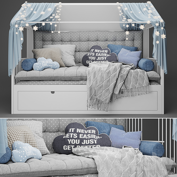 Сhildren’s bed – house 3DS Max - thumbnail 1