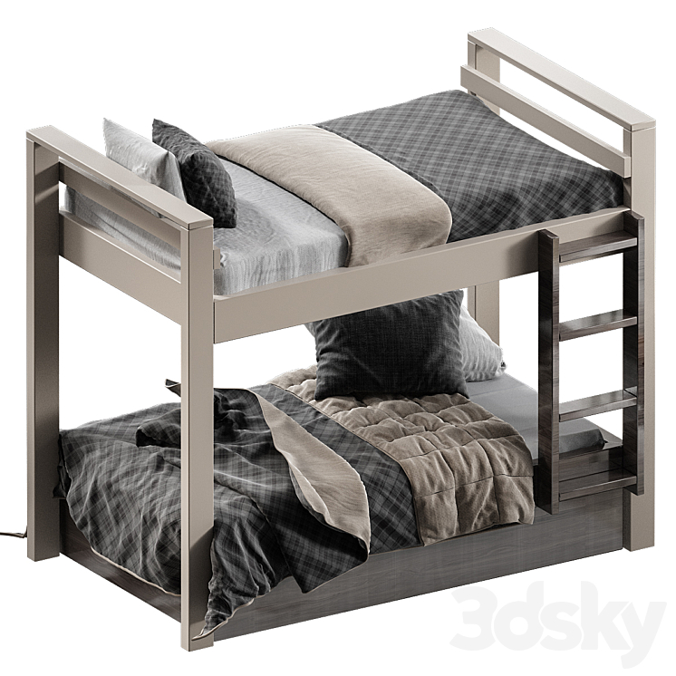 Designer bunk beds 3DS Max Model - thumbnail 1