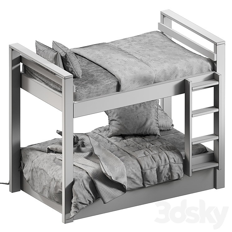 Designer bunk beds 3DS Max Model - thumbnail 2