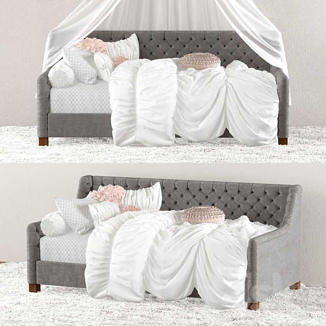 Devyn Tufted Velvet Daybed . Restoration Hardware 3DSMax File - thumbnail 2