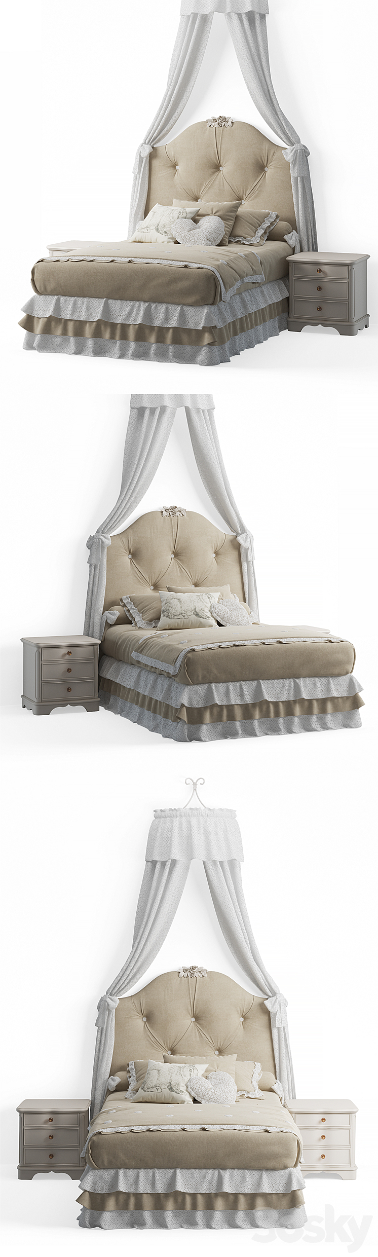 Dolfi vicky bed 3DS Max - thumbnail 2